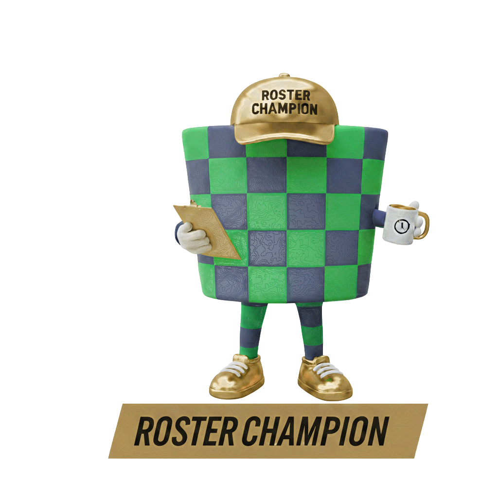 Roster Champion mascot