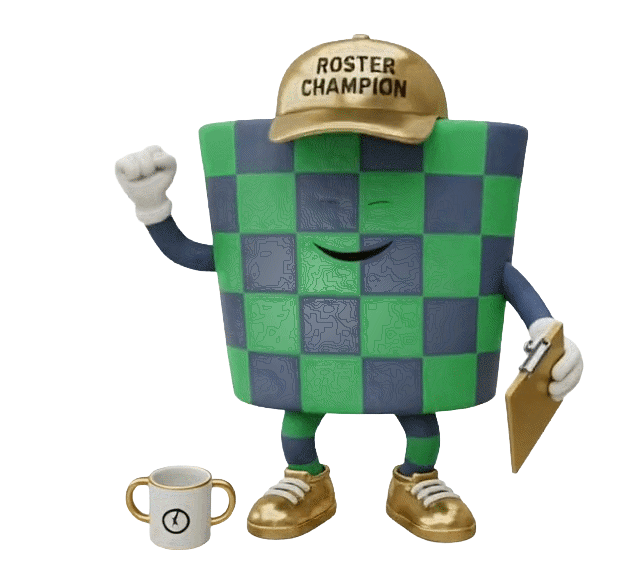 Roster Champion mascot