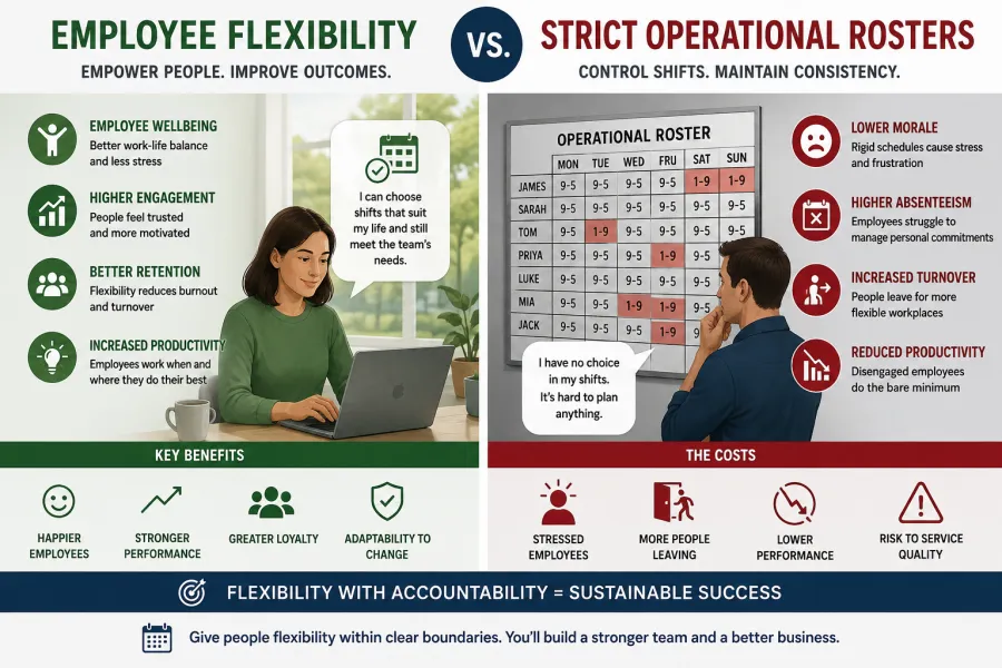 Ep5: Employee Flexibility Versus Strict Operational Rosters artwork