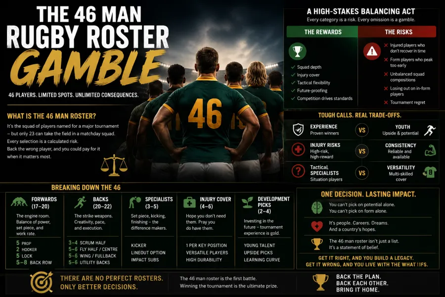 Rugby roster gamble artwork